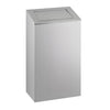Kosz na śmieci - 38L - z klapą uchylną - 300x215x600mm - stal nierdzewna