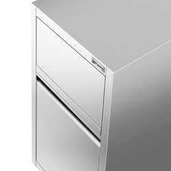 Kosz na śmieci - 400x500mm - jezdny - z klapą uchylną - bez rantu - stal nierdzewna