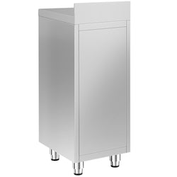Kosz na śmieci - 400x600mm - z klapą uchylną - z rantem - stal nierdzewna