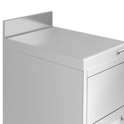 Kosz na śmieci - 400x600mm - z klapą uchylną - z rantem - stal nierdzewna