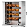 Elektryczny mini-grill do kurczaków – 8,8 kW – z 4 rożnami, mieszczącymi do 12 kurczaków