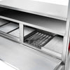 Stacja do gotowania – mobilna – 1600 x 850 mm – wysokość: 1170 mm – z frytkownicą, płytą grillową i bemarem