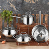 Saucepan - Stainless Steel - 1L - Ø 160mm - Height: 50mm - incl. Lid