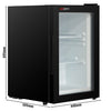 Lodówka minibar - 440mm - 62L - 1‑drzwiowa, ze szklanymi drzwiami - Czarny