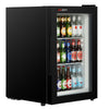 Lodówka minibar - 440mm - 62L - 1‑drzwiowa, ze szklanymi drzwiami - Czarny