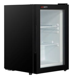 Lodówka minibar - 440mm - 62L - 1‑drzwiowa, ze szklanymi drzwiami - Czarny