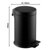 Kosz na śmieci mini – 5 L – z pedałem – czarny