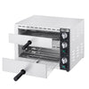 Piec do pizzy i flammkuchen mini – elektryczny – dwukomorowy – 2,26 kW – 2x 33 cm – 230 V – do 300 °C – manualny