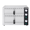 Piec do pizzy i flammkuchen mini – elektryczny – dwukomorowy – 2,26 kW – 2x 33 cm – 230 V – do 300 °C – manualny