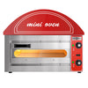 Piec do pizzy mini – elektryczny – 1x 34 cm – manualny – czerwony