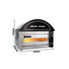 Electric Deck Pizza Oven - Single Deck - 1 - Ø 34cm (13") - 230V Single Phase - Mechanical Controls - Black - up to 280°C