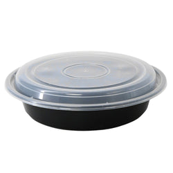 (300 Stück) Mehrwegschale - Polypropylen - 1000ml - rund - Schwarz