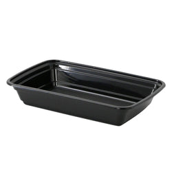 (300 Stück) Mehrwegschale - Polypropylen - 450ml - rechteckig - Schwarz