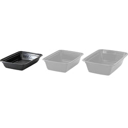 (300 Stück) Mehrwegschale - Polypropylen - 450ml - rechteckig - Schwarz