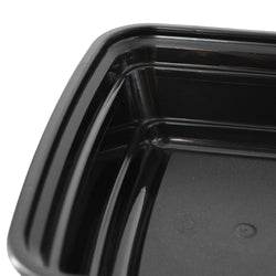 (300 Stück) Mehrwegschale - Polypropylen - 450ml - rechteckig - Schwarz