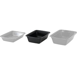 (300 Stück) Mehrwegschale - Polypropylen - 700ml - rechteckig - Schwarz