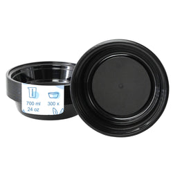 (300 Stück) Mehrwegschale - Polypropylen - 700ml - rund - Schwarz