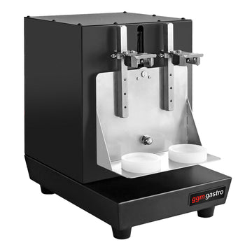 Elektryczny shaker do mleka i koktajli – podwójny – 40 W – 240 obr./min – czarny - Prime Gastro