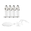 Commercial Cereal Dispenser - quadruple - rotating - Ø120mm - Rotary Dispense - Stainless Steel Stand