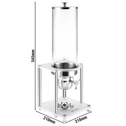 Dozownik do płatków śniadaniowych - pojemnik plastikowy - 3,7 litra - srebrny