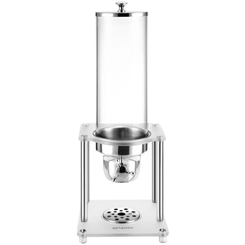 Dozownik do płatków śniadaniowych - pojemnik plastikowy - 3,7 litra - srebrny - Prime Gastro