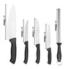 Knife Set with Roll Bag - (5 pcs)