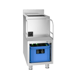 Stacja miksująca – stal nierdzewna – 400 x 590 mm – z powierzchnią do ustawienia miksera barowego i zlewozmywakiem