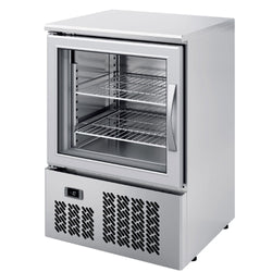 Mini zamrażarka ze stali nierdzewnej PREMIUM PLUS - 95 litrów - z 1 szklanymi drzwiami