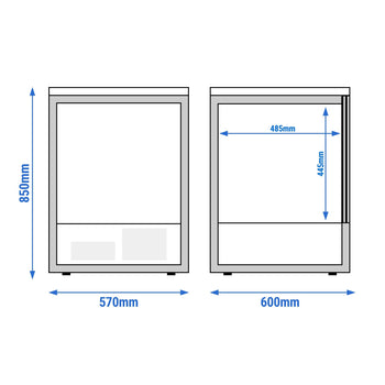 Mini zamrażarka ze stali nierdzewnej PREMIUM PLUS - 95 litrów - z 1 drzwiami - Prime Gastro