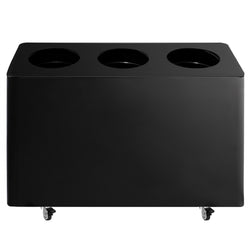 System segregacji odpadów – 3 pojemniki po 25 litrów – z 4 kółkami – czarny