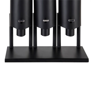 Dozownik płatków kukurydzianych - potrójny - Ø 120 mm - czarny - dozownik dźwigniowy - Prime Gastro