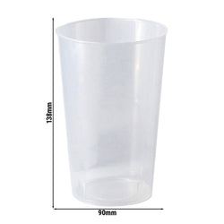 (150 sztuk) Kubek wielokrotnego użytku 500 ml - Ø 90 mm - PP