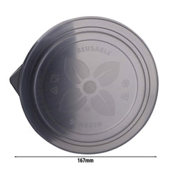 (60 sztuk) Przykrywki wielokrotnego użytku – szare – odpowiednie do pojemników wielokrotnego użytku o średnicy 150 mm