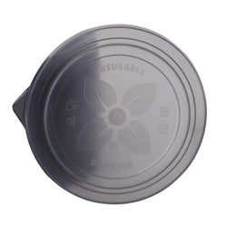 (60 sztuk) Przykrywki wielokrotnego użytku – szare – odpowiednie do pojemników wielokrotnego użytku o średnicy 150 mm