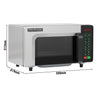 Kuchenka mikrofalowa gastronomiczna - 23L - 1000W - Elektroniczne - bez talerza