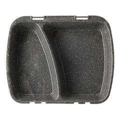 (60 sztuk) Pojemnik na posiłki wielokrotnego użytku z 2 przegrodami – 24,5 x 20 x 4,5 cm – HP4/2