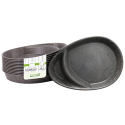 (1000 sztuk) Talerze na dania wielokrotnego użytku z 2 przegrodami – 27,5 x 20 x 3,5 cm – w kształcie kropli