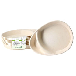 (60 sztuk) Talerz na dania wielokrotnego użytku z 2 przegrodami – 27,5 x 20 x 3,5 cm – w kształcie kropli