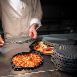 (6 sztuk) Wielokrotnego użytku pudełko na pizzę – na pizzę o średnicy 22 cm – szare