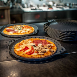 (6 sztuk) Pudełko na pizzę wielokrotnego użytku – 397 mm – szare
