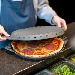 (6 sztuk) Pudełko na pizzę wielokrotnego użytku – 397 mm – szare
