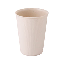 (165 sztuk) Kubki wielokrotnego użytku z żłobieniami – 400 ml – Ø 90 mm – kremowo - białe