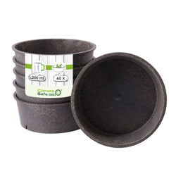 (60 sztuk) Miski wielokrotnego użytku – 1 litr – Ø 185 mm – szare