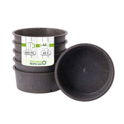 (150 sztuk) Miski wielokrotnego użytku – 650 ml – Ø 150 mm – szare