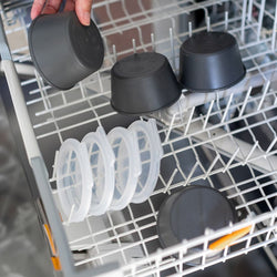 (12 sztuk) Miseczka wielokrotnego użytku – 250 ml – okrągła – szara