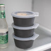 (12 sztuk) Miseczka wielokrotnego użytku – 250 ml – okrągła – szara