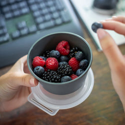 (12 sztuk) Miseczka wielokrotnego użytku – 250 ml – okrągła – szara