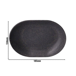 (60 sztuk) Wielokrotnego użytku tacki na przekąski – 135 x 184 mm – owalne – szare