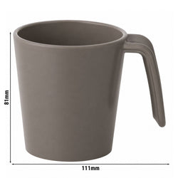 (30 sztuk) Kubek wielokrotnego użytku z uchwytem – 260 ml – szary