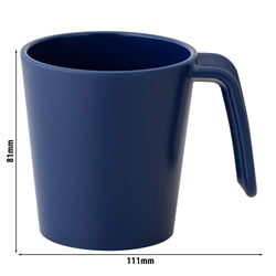 (30 sztuk) Kubek wielokrotnego użytku z uchwytem – 260 ml – niebieski